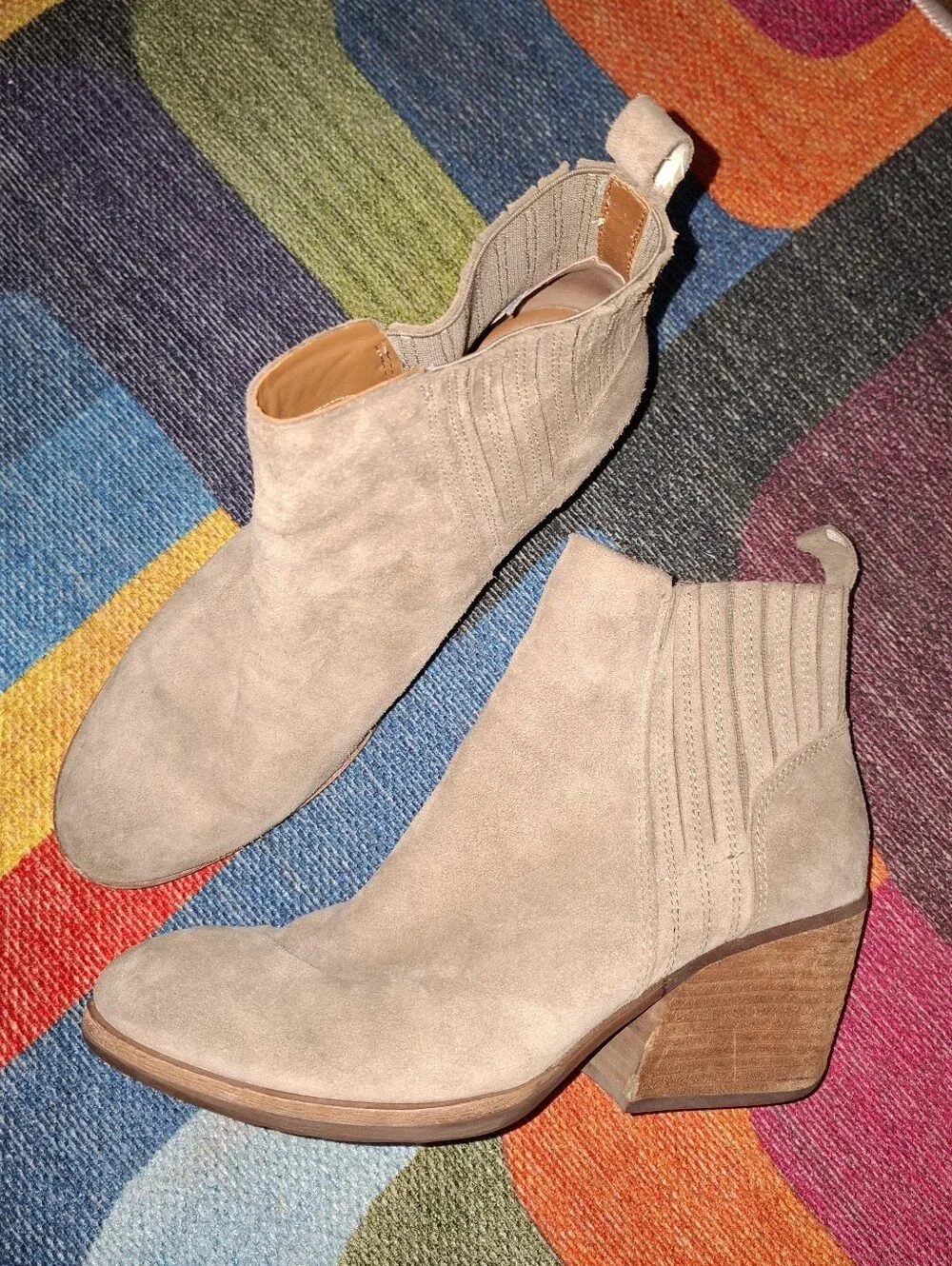 Kork Ease Women's Taupe Suede Ankle Boots Sz 8.5